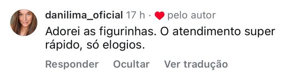 Depoimento da cliente danilima_oficial sobre o atendimento rápido